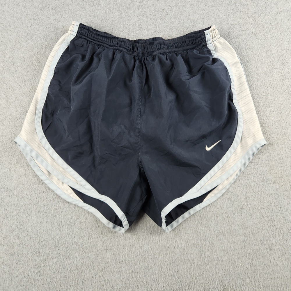 Nike Running Shorts Womens XS Navy Blue Dri-FIT Tempo Mesh Trim Dolphin Hem